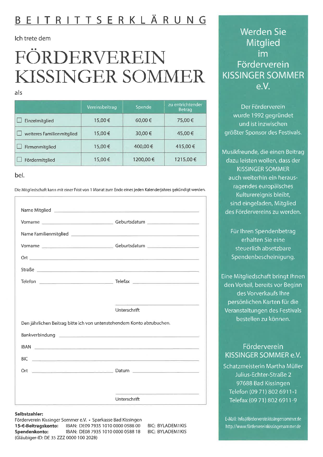 Beitrittserklaerung Foerderverein kissinger sommer